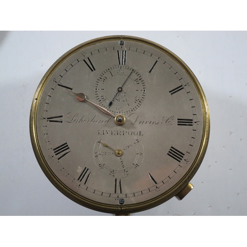 286 - A 2 DAY CHRONOMETER MOVEMENT BY LITHERLAND DAVIES & CO., LIVERPOOL, CIRCA 1845
3in. silvered dia... 