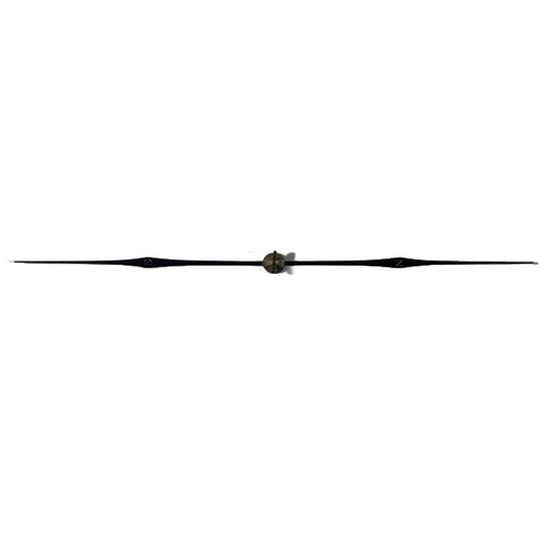 139 - NEEDLE FOR A GLOBE STAND STRETCHER COMPASS, CIRCA 1800
with ebonised finish, initialed N and S in gi... 