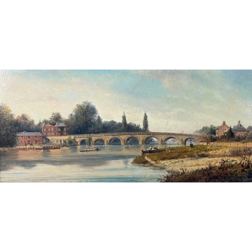 149 - BRITISH SCHOOL (LATE 19TH-EARLY 20TH CENTURY)
Rowing on the Thames
unsigned
Oil on canvas
6½ x 15in.... 