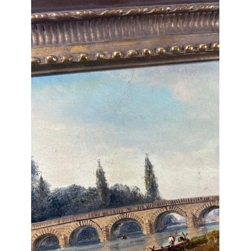 149 - BRITISH SCHOOL (LATE 19TH-EARLY 20TH CENTURY)
Rowing on the Thames
unsigned
Oil on canvas
6½ x 15in.... 