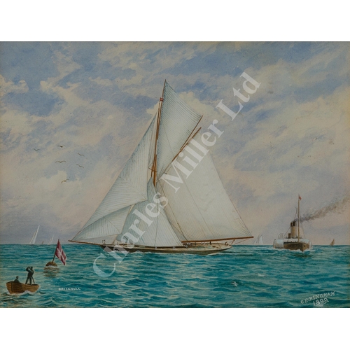 18 - GERINGHAM*** (BRITISH SCHOOL, 19TH-20TH CENTURY)
Studies of the Royal Yacht Squadron's 'Britannia' a... 