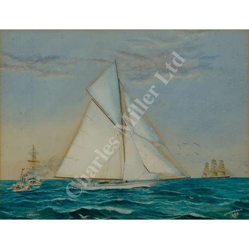 18 - GERINGHAM*** (BRITISH SCHOOL, 19TH-20TH CENTURY)
Studies of the Royal Yacht Squadron's 'Britannia' a... 