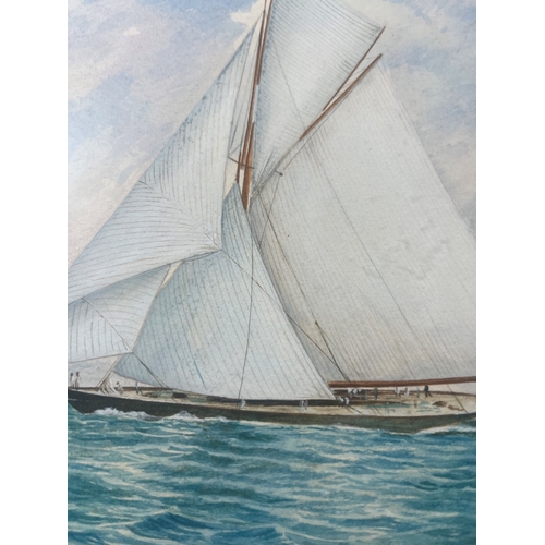 18 - GERINGHAM*** (BRITISH SCHOOL, 19TH-20TH CENTURY)
Studies of the Royal Yacht Squadron's 'Britannia' a... 