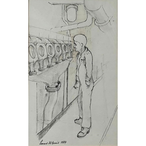 46 - δ LEONARD MCDERMID (BRITISH, 1933-2023)
S.S. 'Uganda' Engine Room
Signed 'Leonard McDermid 1984' (lo... 