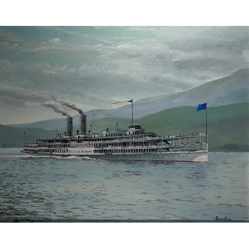 50 - RANDLES (LATE 20TH CENTURY)
The paddle steamer 'Hendrick Hudson'
Signed 'Randles' (lower right) and ... 