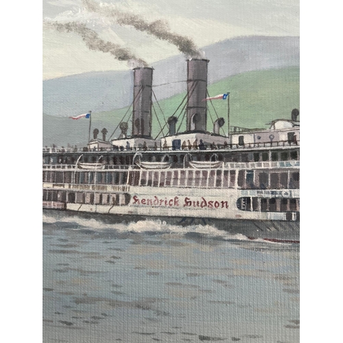 50 - RANDLES (LATE 20TH CENTURY)
The paddle steamer 'Hendrick Hudson'
Signed 'Randles' (lower right) and ... 