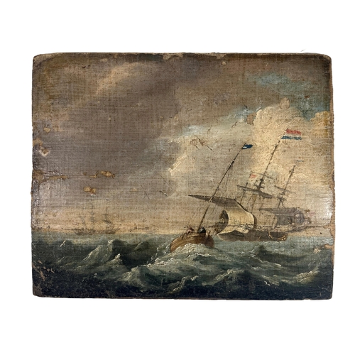 72 - DUTCH SCHOOL (19TH CENTURY)
A Dutch Warship of the 17th Century
Oil on canvas laid to panel
11½ x 14... 