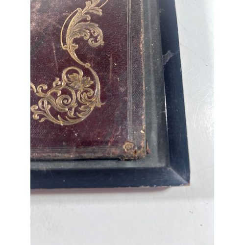 77 - AN EMBOSSED LEATHER BOUND BOOK COVER DEPICTING H.M.S. VICTORY
gilt embossed, depicting H.M.S. Victor... 