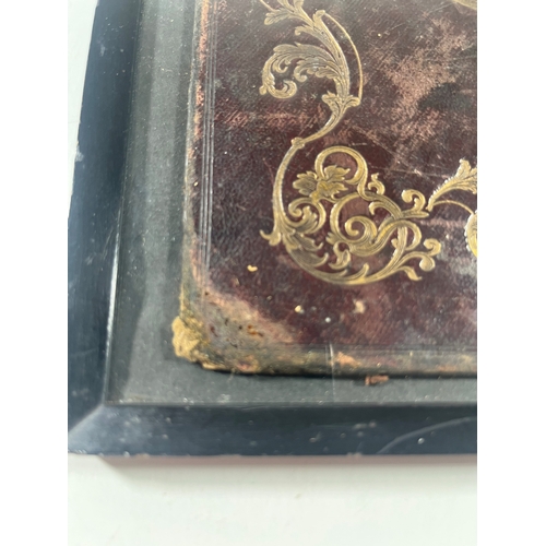 77 - AN EMBOSSED LEATHER BOUND BOOK COVER DEPICTING H.M.S. VICTORY
gilt embossed, depicting H.M.S. Victor... 