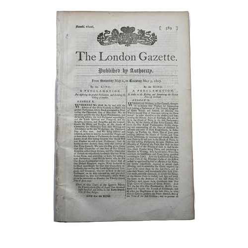 79 - LONDON GAZETTE COVERING DANDARELLES 1807
The official report in a complete issue of the London Gazet... 