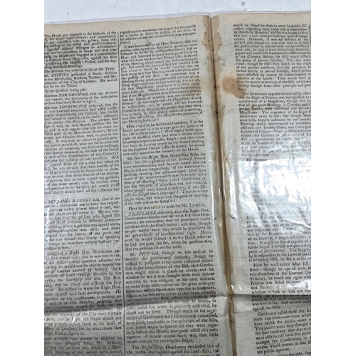 87 - A COPY OF THE LONDON EVENING POST REPORTING THE NAPOLEONIC WARS: CAPTURE OF THE CAPE OF GOOD HOPEThe... 