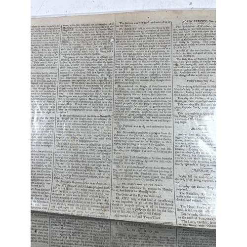 87 - A COPY OF THE LONDON EVENING POST REPORTING THE NAPOLEONIC WARS: CAPTURE OF THE CAPE OF GOOD HOPEThe... 