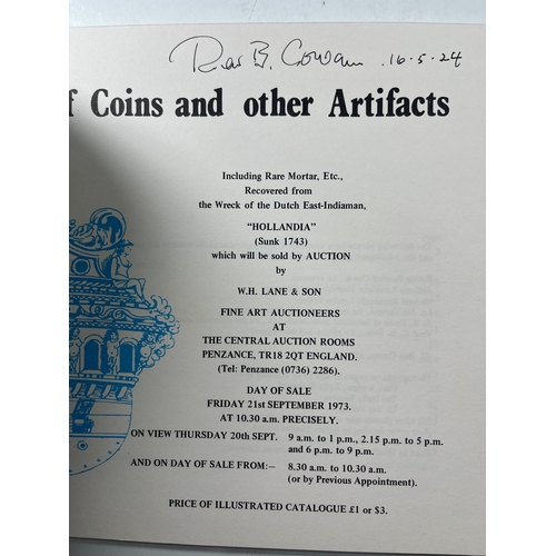 9 - HOLLANDIA SALVAGE SALE CATALOGUES SIGNED BY THE LEAD DIVER REX COWAN, 1972
comprising a Sotheby & Co... 