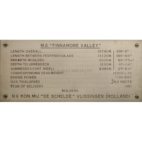 164 - A BUILDER'S MODEL FOR THE M.V. FINNAMORE VALLEY BUILT BY ROYAL SCHELDE, FLUSHING, HOLLAND FOR MAVROL... 