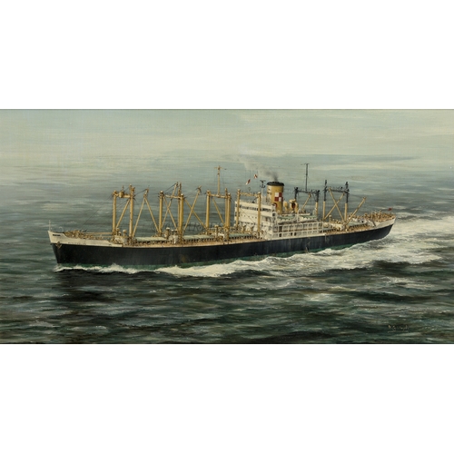 165 - δ ROBERT G. LLOYD (BRITISH, B. 1969)
Canadian Pacific Lines steam turbine ship 'Beaverglen' at sea s... 