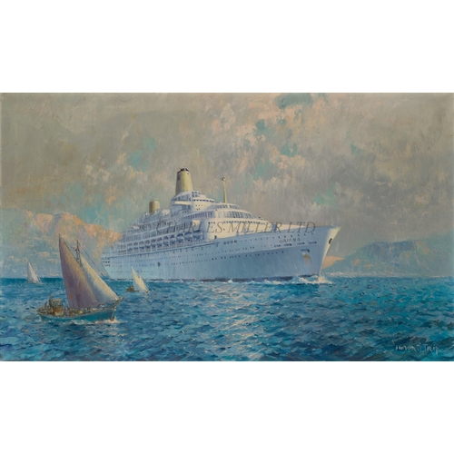 166 - δ VICTOR JULIAN TRIP (DUTCH, 1913-1975)
The Orient Steam Navigation Company's S.S. 'Oriana' off Hong... 