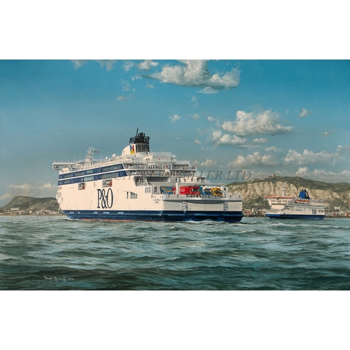 172 - δ ROBERT G. LLOYD (BRITISH, B. 1969)
The P&O cross-channel ferry 'Spirit of Britain'
Signed and ... 