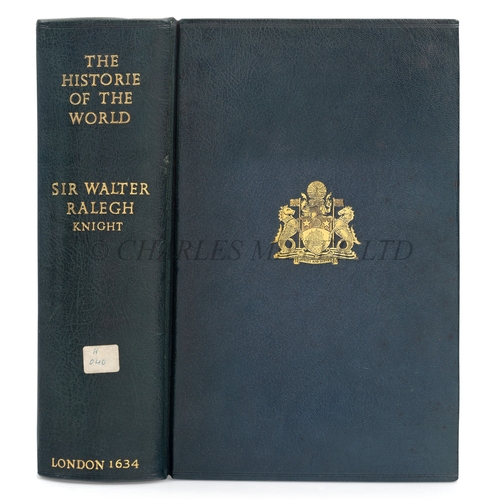 175 - 'THE HISTORIE OF THE WORLD' BY SIR WALTER RALEIGH
second edition, engraved portrait on title and lea... 