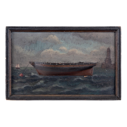 2 - A HALF MODEL FOR A WHITBY COBLE, CIRCA 1900
the 13in. hull carved and hollowed from the solid with s... 