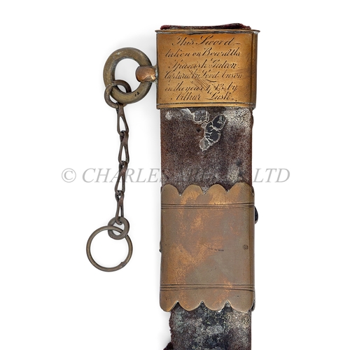 203 - A SILVER-MOUNTED SPANISH CUTLASS CAPTURED BY LORD ANSON FROM THE MANILA GALLEON NUESTRA SEÑORA DE CO... 