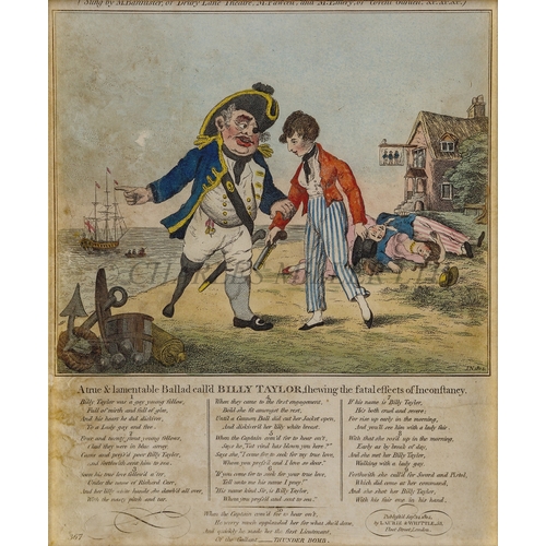 212 - TWO DECORATIVE GEORGIAN SAILOR'S BALLADS
two hand-coloured lithographs comprising A true & lamen... 