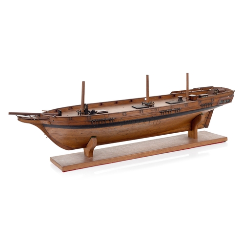 240 - A MODEL, POSSIBLY A DOCKYARD APPRENTICE'S, FOR AN 18-GUN 'DAPHNE'-CLASS CORVETTE OF CIRCA 1834
the 3... 