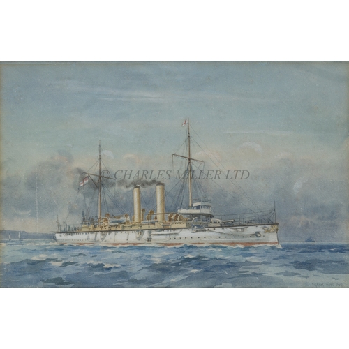 274 - FRANK WATSON WOOD (BRITISH 1862-1953)
H.M.S. 'St. George' off Portsmouth
Signed and dated 'Frank Woo... 