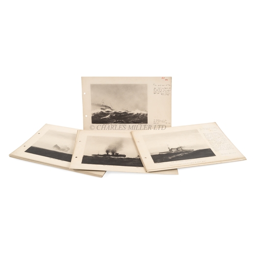 293 - ORIGINAL ARTWORK FOR UNPUBLISHED BOOK OF THE GERMAN HIGH SEAS OF THE GREAT WAR, 1914-15
comprising 2... 