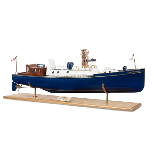 314 - A RADIO CONTROLLED MODEL FOR A LAUNCH OF H.M.S. RENOWN [1916]
the 40½in. fibreglass hull with brass ... 