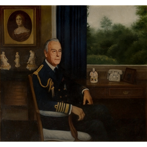 325 - ENGLISH SCHOOL (LATE 20TH CENTURY)
Lord Mountbatten of Burma
Oil on canvas
27 x 29in. (68.5 x 73.5cm... 