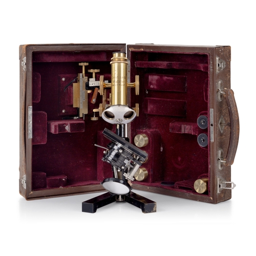 358 - A TRAVELLING MICROSCOPE BY ERNST LEITZ WETZLAR, CIRCA 1930
constructed in lacquered and ebonised ena... 