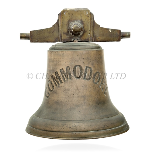 52 - A LARGE SHIP'S BELL FOR THE COMMODORE PRESENTED TO THE CORPORATION OF SUNDERLAND, 1881
cast in bell ... 