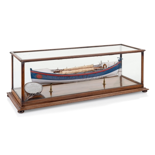 54 - AN RNLI PRESENTATION MODEL FOR A SELF-RIGHTING LIFEBOAT, 1865
the 24in. carved and painted hull with... 