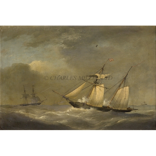 60 - NICHOLAS MATTHEW CONDY (BRITISH, 1816/18-1851)
Schooner Yacht 'Ellen Gillman' 174 Tons
Unsigned, old... 