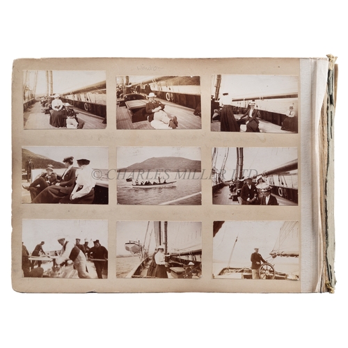 69 - AN HISTORICALLY INTERESTING EARLY EDWARDIAN PHOTOGRAPH ALBUM FOR THE OCEANA R.T.Y.C. 
comprising app... 