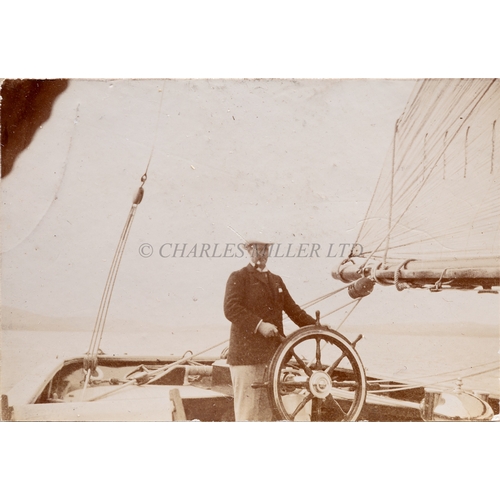 69 - AN HISTORICALLY INTERESTING EARLY EDWARDIAN PHOTOGRAPH ALBUM FOR THE OCEANA R.T.Y.C. 
comprising app... 