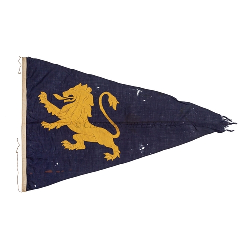 72 - A RARE HOUSE FLAG FROM SIR THOMAS LIPTON'S J-CLASS YACHT SHAMROCK V, CIRCA 1931
stitched green and y... 