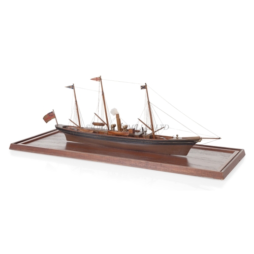 88 - A SAILOR'S MODEL FOR THE STEAM YACHT MIRANDA, CIRCA 1915
the 22in. hull carved from the solid with e... 