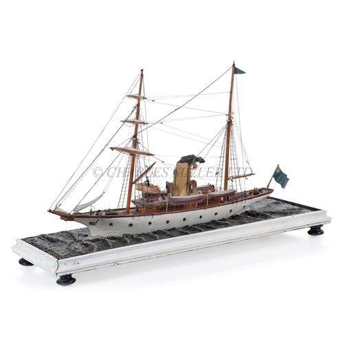 89 - A SAILOR'S MODEL OF THE STEAM YACHT JOSEPHINE
17in. hull carved from the solid, plain decks with sim... 