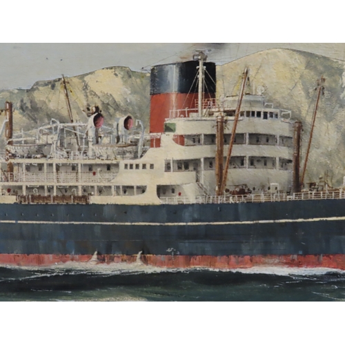 162 - δ ROBERT G. LLOYD (BRITISH, B. 1969)
Union Castle 'Tintagel Castle' outward bound from Southampton p... 