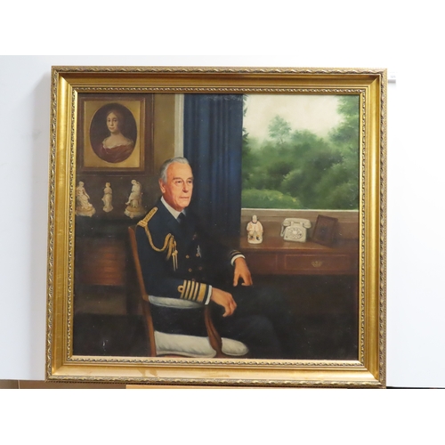 325 - ENGLISH SCHOOL (LATE 20TH CENTURY)
Lord Mountbatten of Burma
Oil on canvas
27 x 29in. (68.5 x 73.5cm... 