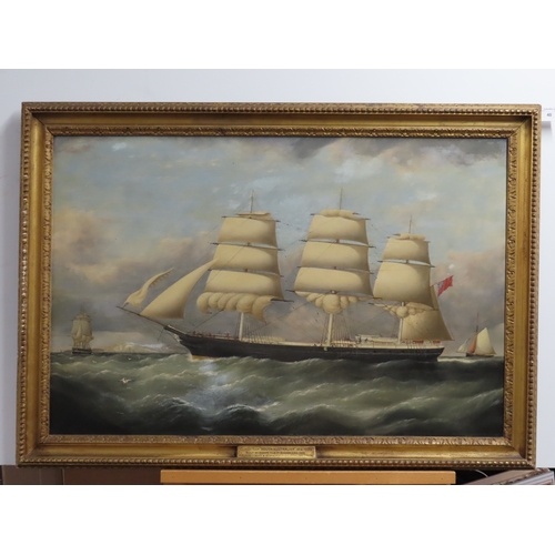 40 - G. DELL (BRITISH, 19TH CENTURY)
Clipper Ship 'South Australian' off Beachy Head
Signed and dated ind... 