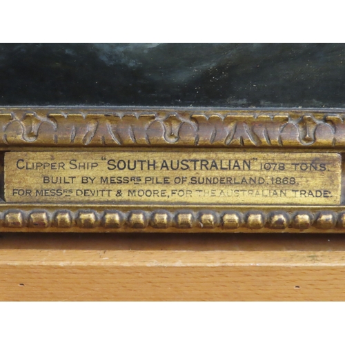 40 - G. DELL (BRITISH, 19TH CENTURY)
Clipper Ship 'South Australian' off Beachy Head
Signed and dated ind... 