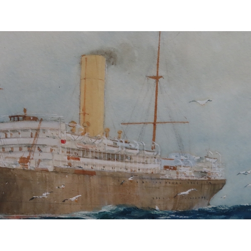 166A - WILLIAM MINSHALL BIRCHALL (BRITISH, USA, 1884-1941)
The New Zealand Shipping Co's S.S. 'Ruahine' pas... 