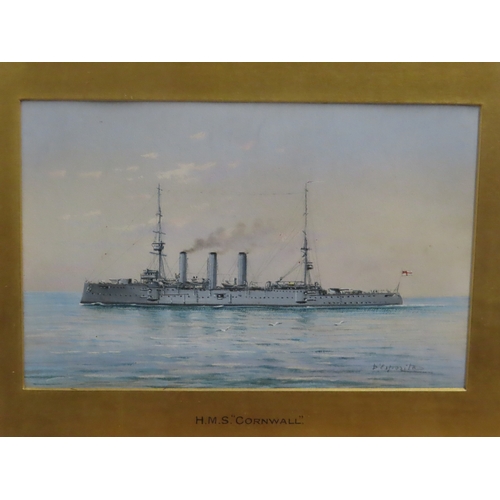 279 - VINCENZO D'ESPOSITO (ITALIAN, 1886-1946)
H.M. Ships 'Good Hope', 'Inflexible' and 'Cornwall'; 'Sandf... 