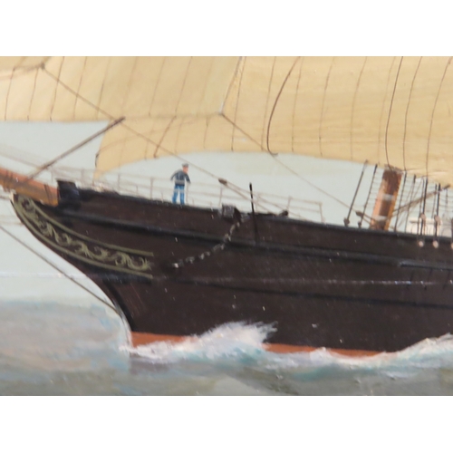 28 - δ LEONARD JOHN PEARCE (JOHN BOWER) (BRITISH, 1932-2018)
Clipper ship 'Ethiopian'
Signed 'John Bower'... 