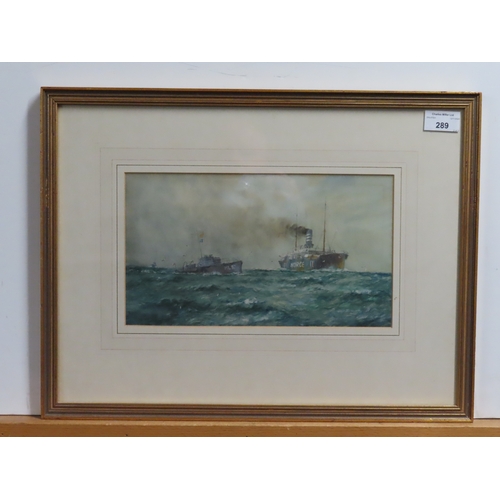 289 - WILLIAM MINSHALL BIRCHALL (BRITISH, 1884-1941)
North Sea Ships
Signed and dated 'W M Birchall 1926' ... 