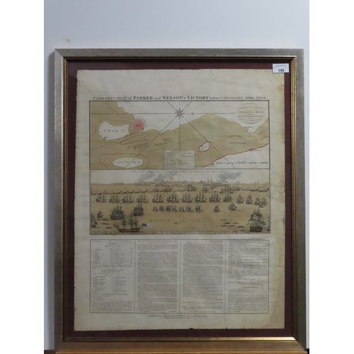 198 - FAIRBURN’S PLAN OF PARKER AND NELSON’S VICTORY BEFORE COPENHAGEN, 1801
a broadside engraved plan of ... 