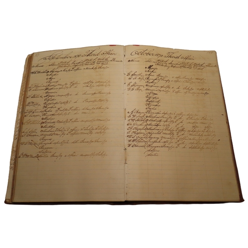 115 - A REGISTER OF OFFICERS FOR THE BRITISH INDIAN STEAM NAVIGATION COMPANY, 1869-70
comprising approx. 2... 