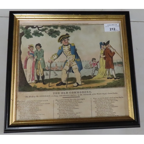 212 - TWO DECORATIVE GEORGIAN SAILOR'S BALLADS
two hand-coloured lithographs comprising A true & lamen... 